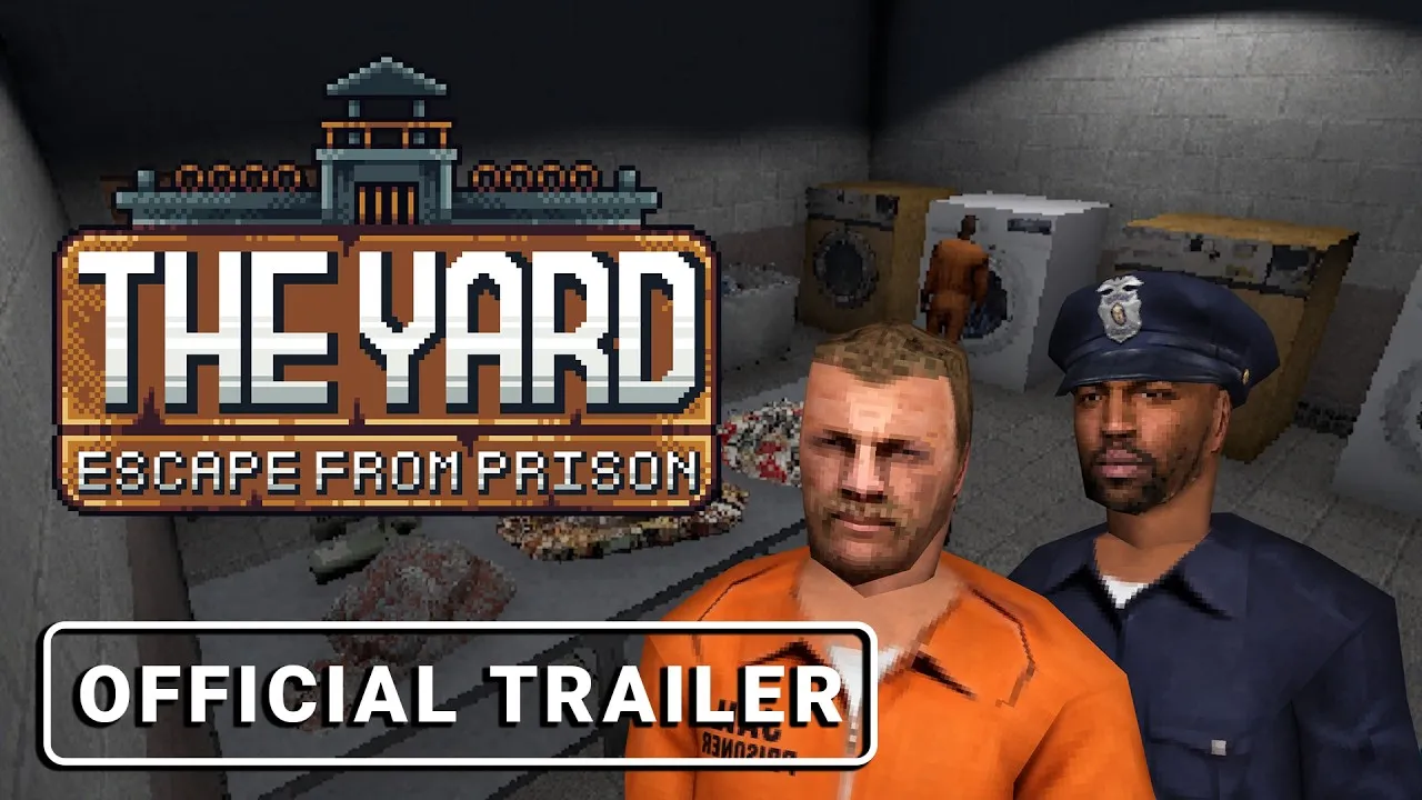 The Yard: Escape from Prison official trailer: an inmate and a prison guard in the laundry room